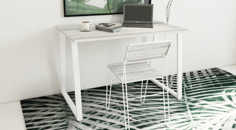 Письмовий Обідній стіл у стилі лофт Di Ferro ACUTO Білий